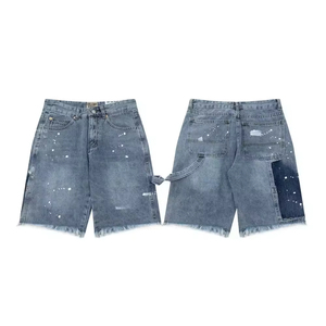 Shorts en jean blanc pour homme, 100% coton, coupe classique, qualité OEM supérieure, sur mesure. - Product Image 3