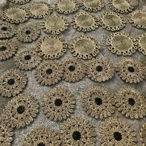 Set de table rond en jacinthe d'eau tressé à la main, naturel, écologique, résistant à la chaleur, pour la décoration de table, vente en gros - Product Image 6