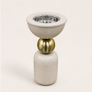 Classic Minimalist Arabic Mabkhara Luxury Metal <b>Oud</b> <b>Bakhoor</b> Burner Wholesale Ceramic Scent Holder For Ramadan Home Decor Gift - Product Image 1