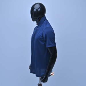 Camisetas Polo de Manga Corta Azul Marino para Hombre OEM con Bordado de la Bandera Americana en el Manga Izquierdo, Tejido de Punto de Secado Rápido, Estilo Casual - Product Image 5