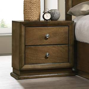 Noce 1pc comodino con pomello in metallo bronzo camera da letto in legno di gomma comodino mobili - Product Image 3