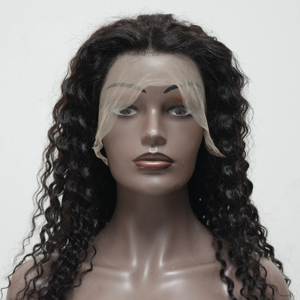 Pelucas de Cabello Humano Rizado con Frente de Encaje 13x4 para Mujeres Negras, Pelucas Brasileñas Rizadas Profundas con Frente de Encaje Transparente sin Pegamento - Product Image 1