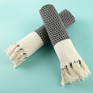 100% Cotton Pistimal <b>Hand</b> Napkin-<b>Black</b> Luxury Linen Fabric for Home Airplane Kitchen Wedding Table Restaurant/Hotel Use - Product Image 5