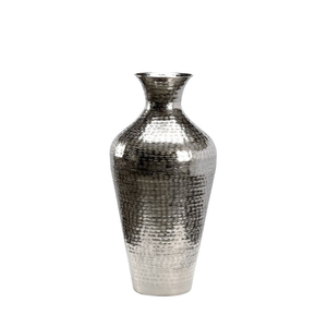 Vase de sol en bronze Art Déco avec motif géométrique, vase décoratif en métal fait à la main pour salon intérieur - Product Image 2