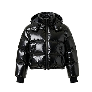 Veste d'hiver rembourrée brillante à capuche pour homme, épaisse et chaude, en duvet de canard, pour la vente en gros - Product Image 1