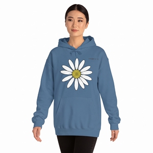 Sweat-shirt à capuche personnalisé pour femme, imprimé tournesol par sublimation, avec cordon de serrage et poche avant - Product Image 3