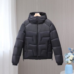 Same Style Ultra-puffy Men's Women's Short Hooded <b>Jacket</b> Zipper Closure Coated <b>Waterproof</b> Antibacterial Cold Resistant - Product Image 5