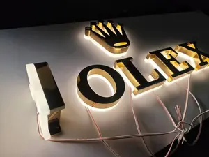 Il segno retroilluminato 3D ha condotto la segnaletica su ordinazione all'aperto ha condotto la segnaletica della lettera logo led per la segnaletica all'aperto