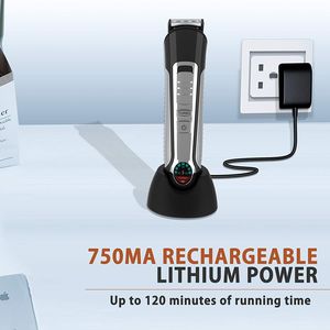 Tondeuse à barbe pour hommes tondeuse à cheveux tondeuse à moustache Kit de toiletteur pour coupe de cheveux 3 1 tondeuse de précision pour hommes Base de charge USB RT - Product Image 2