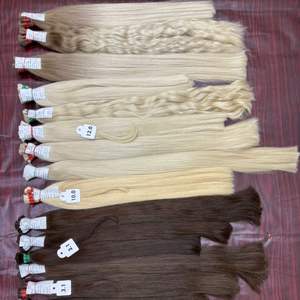 Extensions de cheveux vietnamiens Remy 100% en gros paquets de cheveux humains bruts de bonne qualité noir naturel et toutes les couleurs exportation en vrac - Product Image 1