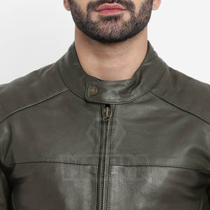 Veste en cuir de haute qualité, veste en cuir avec logo personnalisé, vêtements de mode, veste d'hiver en cuir pour hommes - Product Image 6