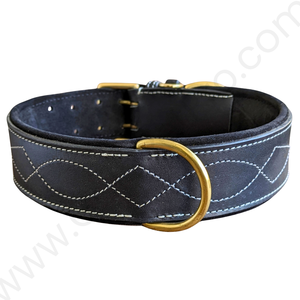 Collar elegante de cuero duradero para perro, costura occidental sólida, transpirable, Simple lujosamente, ajustable, disponible, pequeño, mediano, Extra - Product Image 1