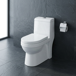 WC monobloc en céramique moderne de luxe avec chasse d'eau double, design écologique, couleur blanche, fixation au sol, chaise de toilette sanitaire - Product Image 4