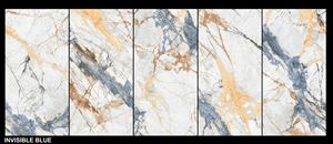 Carreaux en porcelaine effet marbre 24x48 (600x1200mm) brillants et mats de qualité supérieure pour sols et murs - Fabricant et exportateur Inde - Product Image 3