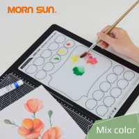 Tapis de peinture et de découpe 2-en-1 en PVC, couleurs assorties, pour le tamponnage, la peinture et l'artisanat