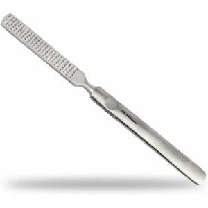 Râpe à pieds et éliminateur de callosités et cors, en acier inoxydable robuste, 7 pouces, pour usage sur pieds secs et humides - Product Image 1