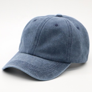 Casquette de baseball unisexe en coton vintage, ajustable, avec logo personnalisé, effet vieilli et teint, style 'Dad Hat', vierge, pour la vente en gros - Product Image 4