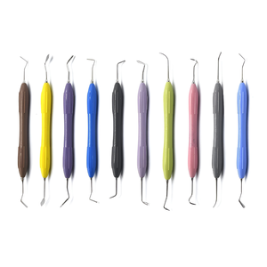 ชุดอุปกรณ์อุดฟันคอมโพสิต 10 ชิ้น ด้ามจับซิลิโคน Ergosense แบบสองด้าน พร้อมกล่องฆ่าเชื้อ - Product Image 3