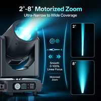 U`King 295W Luz de Cabeza Móvil HID con Doble Prisma y Efectos Arcoíris 14R, Luces de Escenario Móviles para Bodas, DJ, Fiestas, Bares, Discotecas