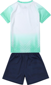 Ensemble d'uniformes de football personnalisés pour jeunes - Maillot de football dégradé jaune fluo - Tenue de sport à séchage rapide pour l'entraînement des équipes de jeunes - Product Image 4