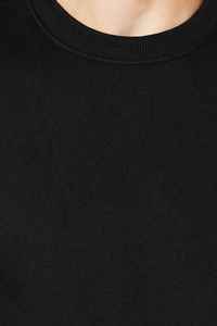 Sudadera Negra de Cuello Redondo para Hombre, Corte Regular, Color Sólido, Tejida, Manga Larga, Informal, para Verano - Product Image 6