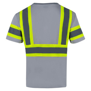 เสื้อยืดเซฟตี้ผู้ชาย Econex Sports สีน้ำเงิน สะท้อนแสง ระบายอากาศ แห้งเร็ว กันยับ มองเห็นได้ชัดเจน สำหรับงานตรวจจับวัตถุ - Product Image 2