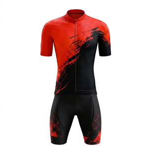 High Quality Men Cycling Uniform Quick Dry Jersey and Comfortable Bib Shorts for Endurance Racing and Daily Cycling - Product Image 1