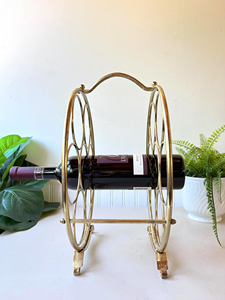 Support à vin en métal, porte-bouteilles rond pour 7 bouteilles avec fil métallique circulaire, présentoir de rangement pour vin pour la maison, le bar, la cuisine, la salle à manger - Product Image 2