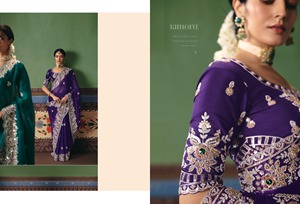 Beautiful Traditional Indian Designer Soft Chiffon <b>Saree</b> with Pakistani Style Wedding Party Wear High-quality Fancy Design - Product Image 3