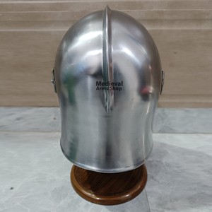 Casque Batbuta médiéval fait main en acier doux, armure de tête intégrale, visière réglable, casque de guerrier pour reconstitution historique - Product Image 3