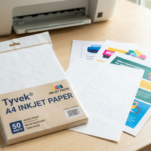 Lizheng Dupont Tyvek Papier A4 Wasserfestes Inkjet-Tyvek-Blatt 1025D Weiß Kundenspezifisches Design Hochwertige Tyvek-Rolle Dupont-Papier - Product Image 1