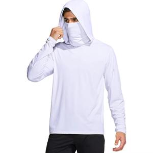 For Sublimation Spandex Polyester Quick Dry Breathable UPF 50+ Men's UV Protection Mask Fishing Hoodie Long Sleeve - Product Image 5