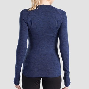 <b>Women's</b> High Quality Breathable <b>Compression</b> <b>Top</b> Custom Fitness Sports Shirt Heat-Transfer Printed 100% Polyester V-neck Crop <b>Top</b> - Product Image 2