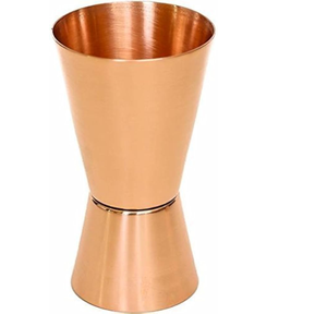 Stainless Steel & Copper Shot Wine Jigger Glass Bar Accessories Top Quality Hammered Copper <b>Measuring</b> Jigger Glass - Product Image 4