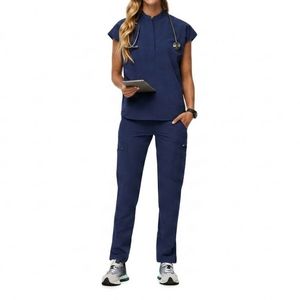 Custom Nurse <b>Scrubs</b> <b>Set</b> Breathable Cotton Medical Uniform Comfortable Hospital Workwear OEM Wholesale Supplier <b>scrub</b> <b>set</b> - Product Image 2