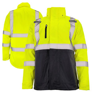 Veste de sécurité réfléchissante respirante haute visibilité pour les équipes d'intervention et l'utilisation en extérieur, vêtements de travail haute visibilité pour hommes en polyester - Product Image 1