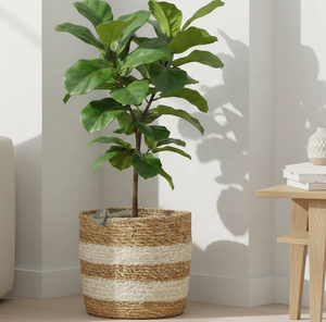 Joli pot de fleurs en herbe de mer naturelle tissée, pot de fleurs décoratif, pot de fleurs décoratif - Product Image 3