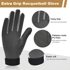 Guantes de Racquetball Transpirables con Cobertura Completa de Dedos, Absorción de Impactos, Soporte para Muñeca, Compresión y Estabilidad para Aumentar la Velocidad del Swing - Product Image 4