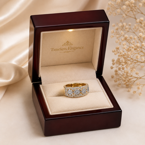 Anillo de diamantes redondos naturales de 1,06 quilates |   Anillo de Diamantes en Oro Amarillo de 18K |   Anillo de Diamantes SI para Aniversario de Bodas para Mujer, Joyería Fina - Product Image 4