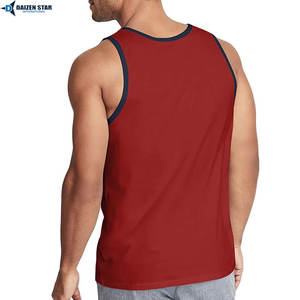 Débardeurs en coton tricoté sur mesure pour hommes, respirants, à séchage rapide, écologiques, sans manches, pour la gym, vente en gros OEM - Product Image 2