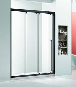 Cabine de douche coulissante double en verre trempé personnalisable pour les projets de meubles de salle de bain hôtel villa appartement - Product Image 1