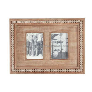 Cadre photo en bois naturel rustique, fait main, écologique, personnalisable, décoration d'intérieur, cadeau pour les souvenirs de mariage - Product Image 2