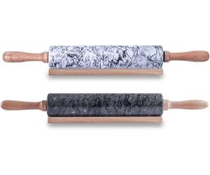 Rouleau à pâtisserie en marbre de designer robuste avec support, idéal pour la pâtisserie, les pâtes et les projets de modelage d'argile, vente en gros depuis l'Inde - Product Image 5