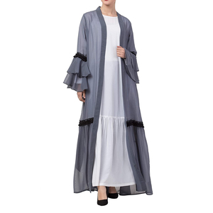 Venta al por mayor, últimas tendencias 2024: Abaya musulmana de diseño, a la moda, holgada, con logo personalizado, alta calidad, tallas grandes, primavera. - Product Image 1