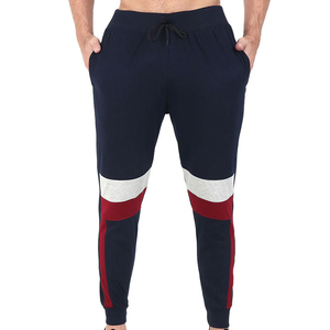 2026 Top Trendy Men Color Blocked Joggers Pants Elastic Waist Drawstring Casual Sweatpants With Side Pockets Autumn Wear - Product Image 1