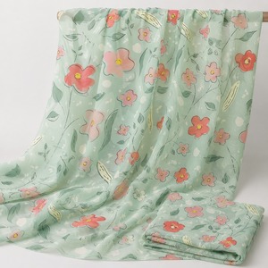 Tissu Georgette 100% Polyester Biologique à Motif Floral, Anti-Bactérien, Transparent et Léger pour Couverture Bébé et Décoration Intérieure - Product Image 2
