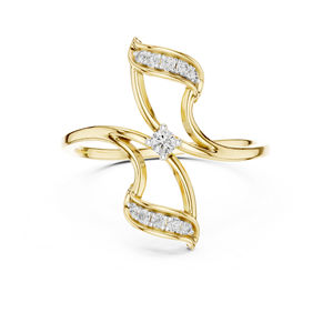 Anillo de Diamante Redondo Cultivado en Laboratorio en Oro Blanco de 14K para Mujer |   Ropa de Compromiso |   Diamante Cultivado Nuevo - Product Image 6