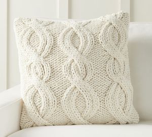 Funda de Almohada Cuadrada de Algodón Tejido, Color Crema, Estilo Nórdico, Decorativa, Lavable a Mano - Product Image 4
