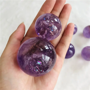 Natural High Quality Amethyst Eco-Friendly Polished <b>Sphere</b> Feng Shui Energy Healing Stone Crystal <b>Ball</b> Home Decoration - Product Image 5