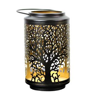 Illuminate Your Space with Our <b>Metal</b> Hurricane Lantern a Perfect Blend of Classic Design for Christmas and Home Decoration - Product Image 1